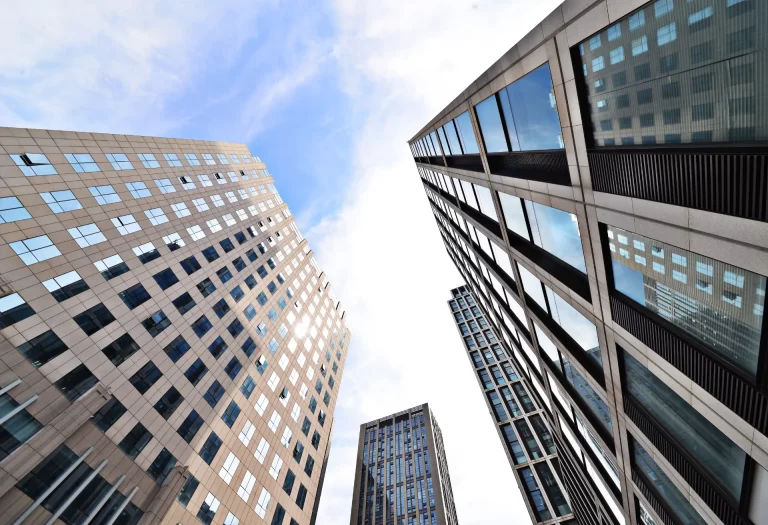bottom-view-modern-buildings